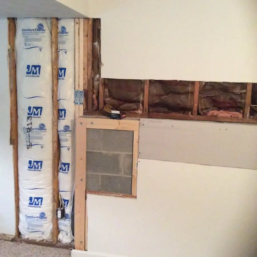 Wall insulation replacement during Contents Cleaning & Restoration in Middle River